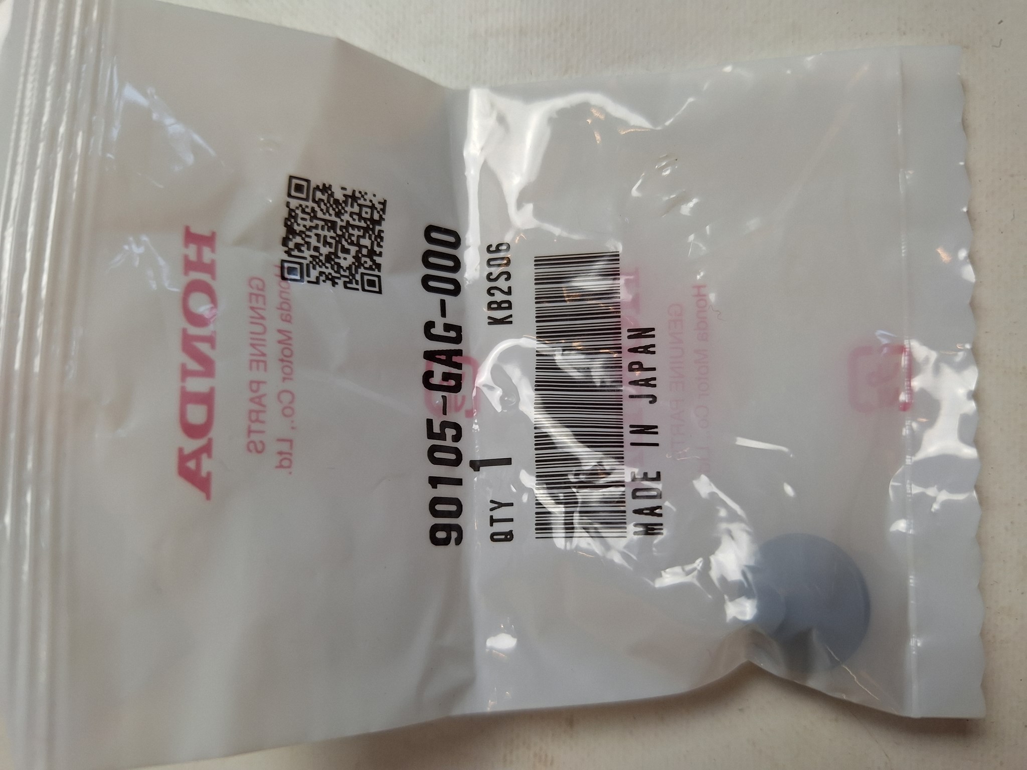 Picture of SCREW,PAN,6X8  90105-GAG-000  